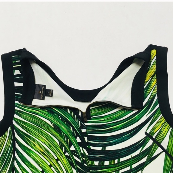 EUC Worthington tropical leaf envelope top S - Picture 4 of 7